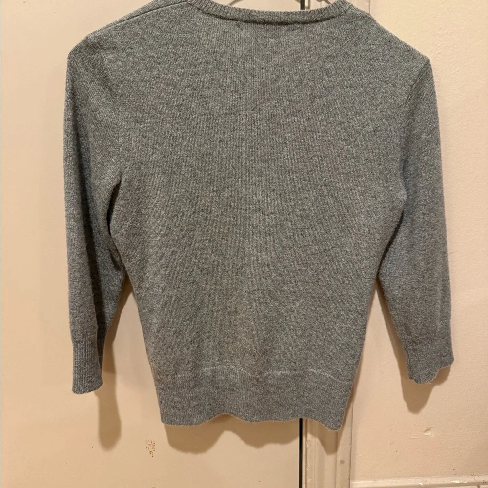 Ralph Lauren Grey Cashmere Cardigan - Picture 2 of 3